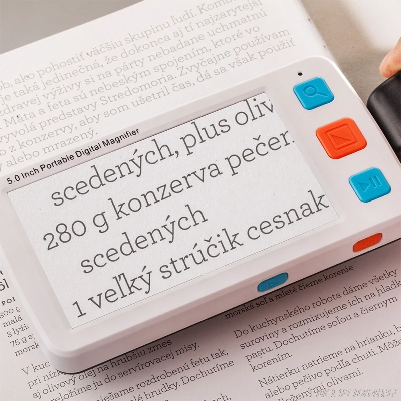 

5 inch Digital Magnifier Electronic Reading Aid with Foldable Handle 4-32 Times Zoom Support AV Output to TV D24 20 Dropshipping