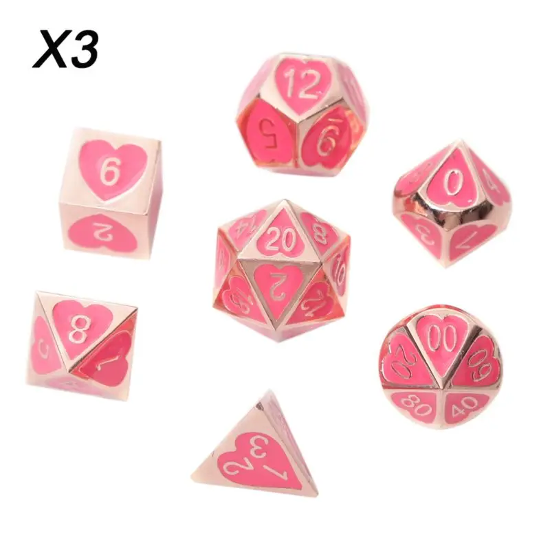 

New Metal Dice Set DND Board Game 7pcs Polyhedral Dice for RPG Role Playing Game Drop Shipping