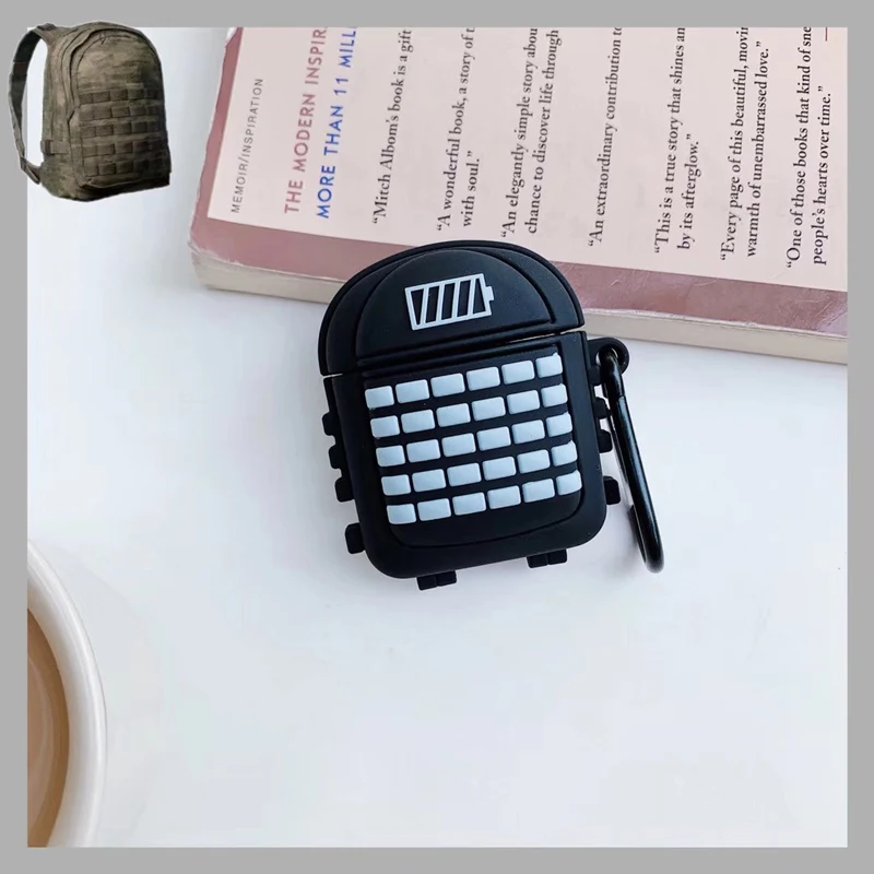 For Airpods 2 Bluetooth Earphone Accessories PUBG Headphone Protection Case Three-level Package PVC Anti-fall Storage Cover Bag |