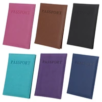 faux leather travel passport id holder cover unisex card case man cards holder