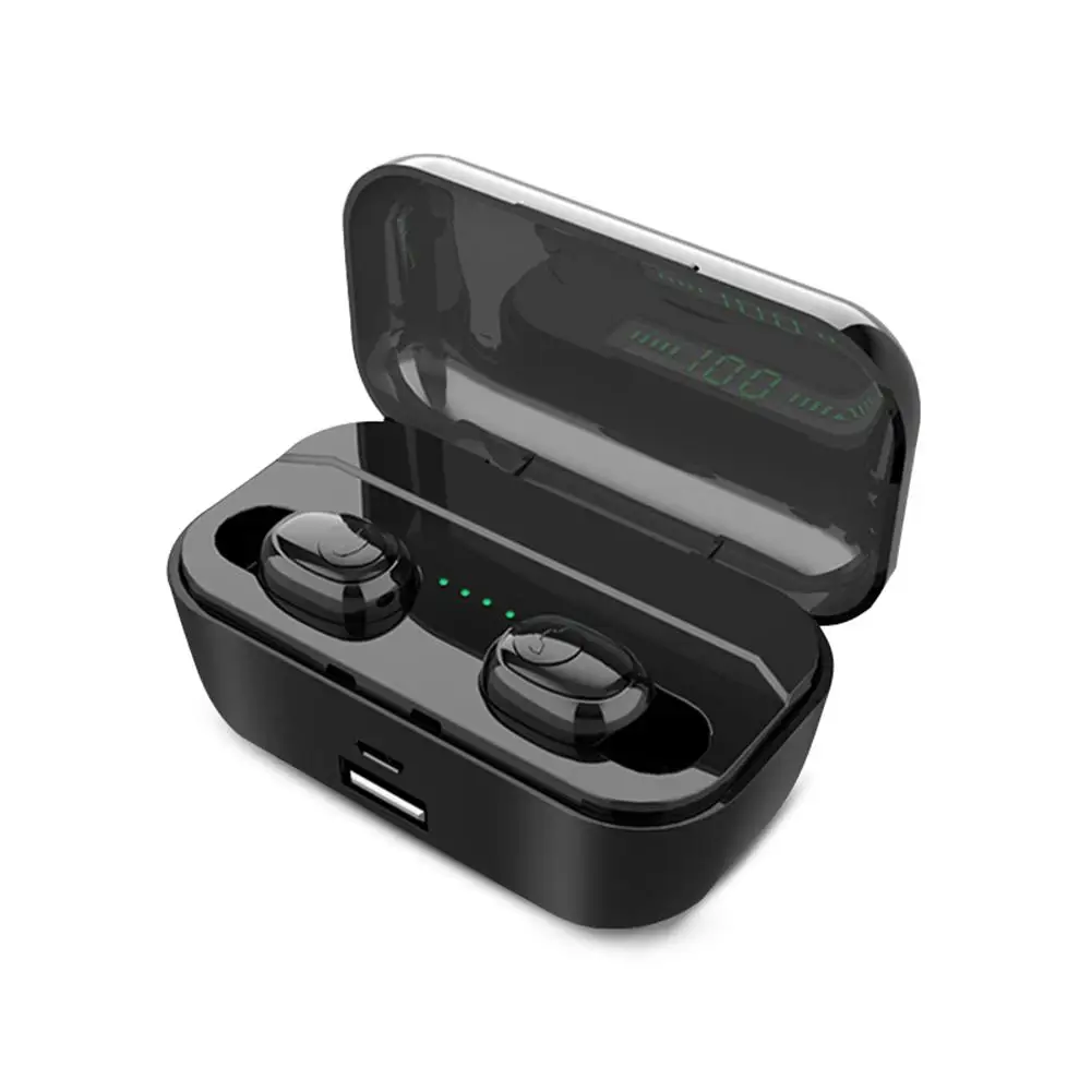 Light--Black 3500 мАч TWS IPX7 водонепроницаемый Bluetooth V5.0 спортивные музыкальные наушники HD CVC 8,0 микрофон наушники лучшая гарнитура Поддержка беспроводной зарядки - Цвет: Light--Black