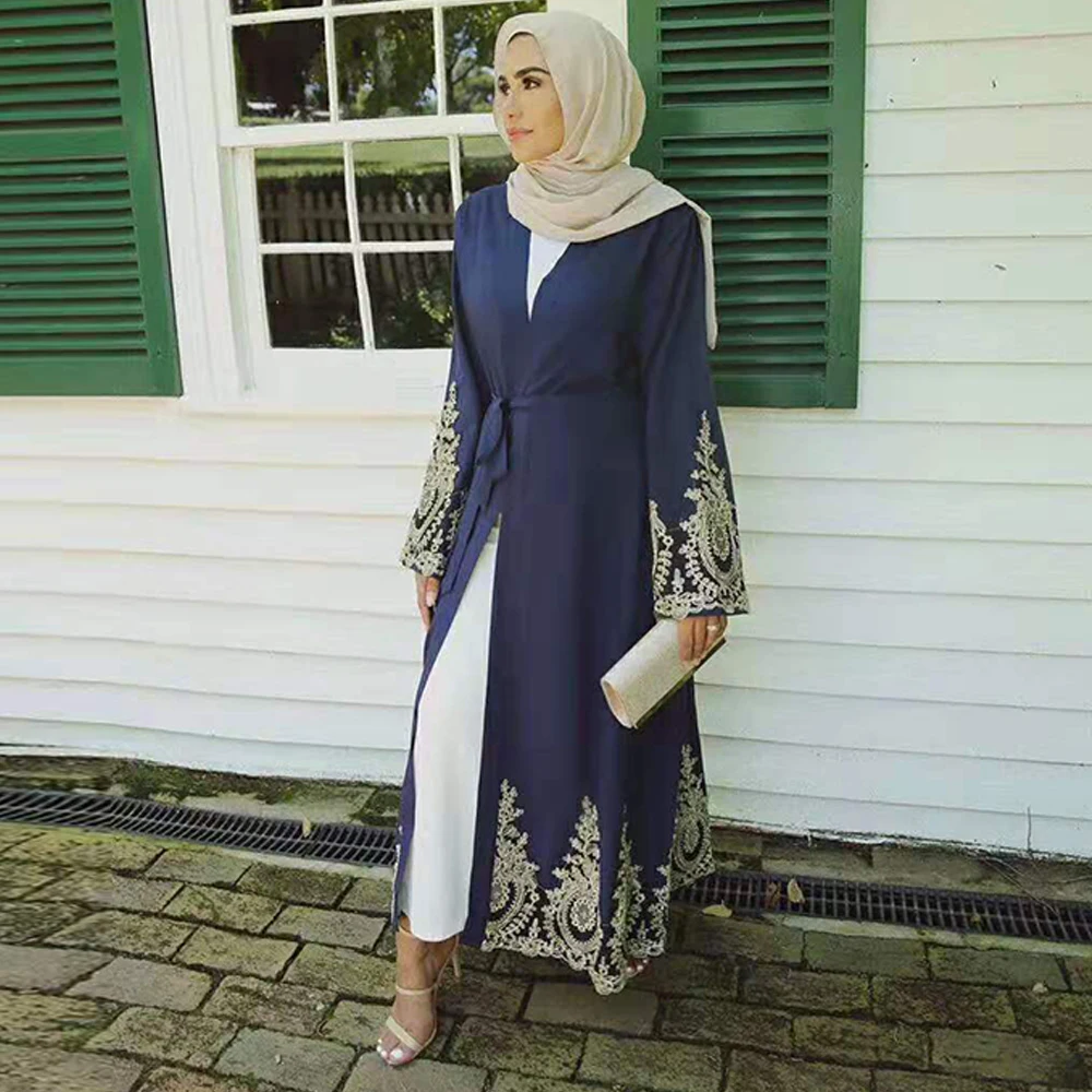 Кружевное кимоно Abaya кардиган Саудовская Аравия африканские платья для женщин