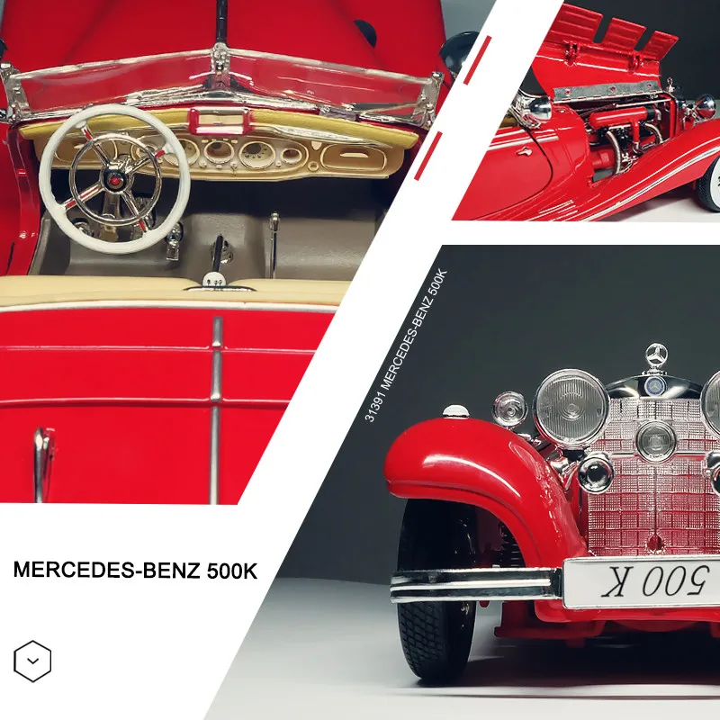 Модель классического автомобиля Maisto 1:18 Mercedes Benz 500K модель из сплава коллекционные