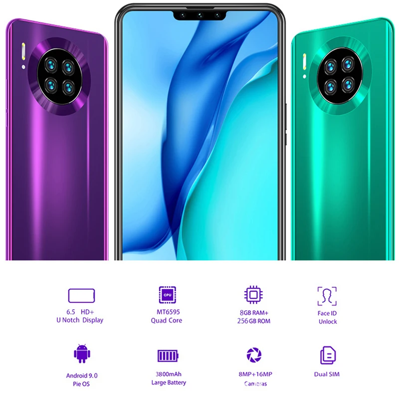 Мобильный телефон Android 9 0 четырехъядерная AI камера 48 МП 6150 мАч 6 5-дюймовый экран FHD