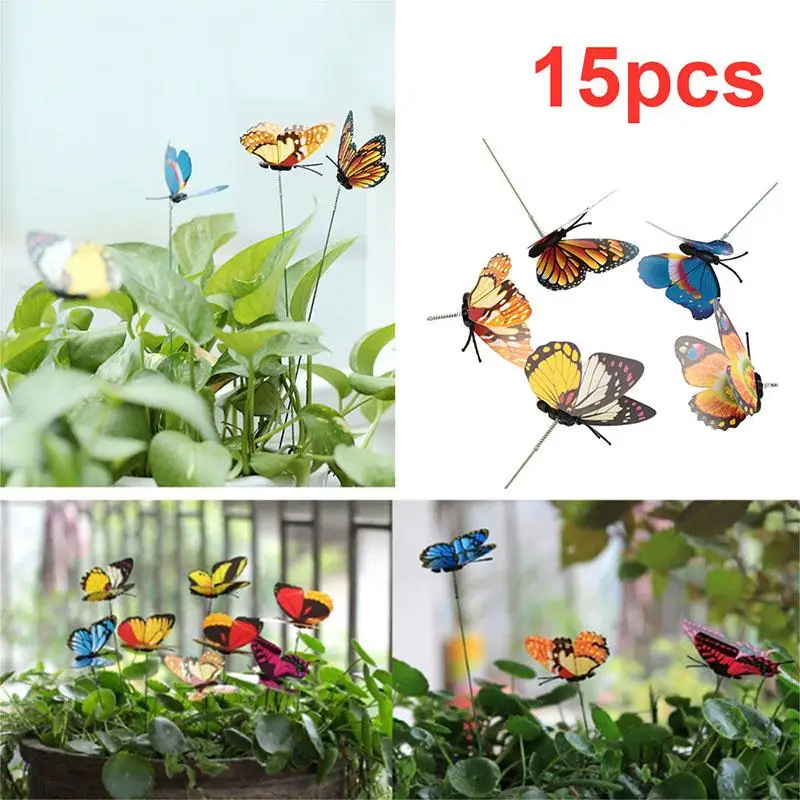 Фото Color Random 15PCS Lawn Decoration Colorful Waterproof Grassland Place Them in Indoors and Outdoor Beautiful Lifelike 3D №5