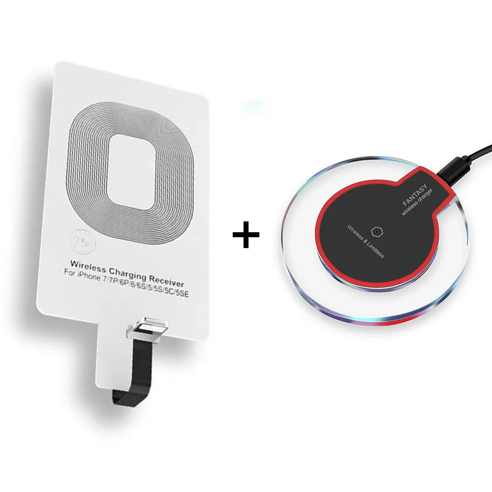 add iPhone receiver Qi Беспроводное зарядное устройство приемник для iPhone 8 huawei p30 samsung S9 S8 Plus Note 9 8 S7 Edge 5 Вт Зарядное устройство для iPhone X XS Max XR 7 Pl - Тип штекера: add iPhone receiver