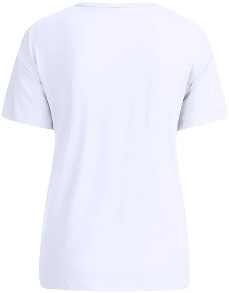 

Women's Easter Plaid Cute Heart Bunny Rabbit Graphic Funny T-Shirt Short Sleeve Casual Tee Tops