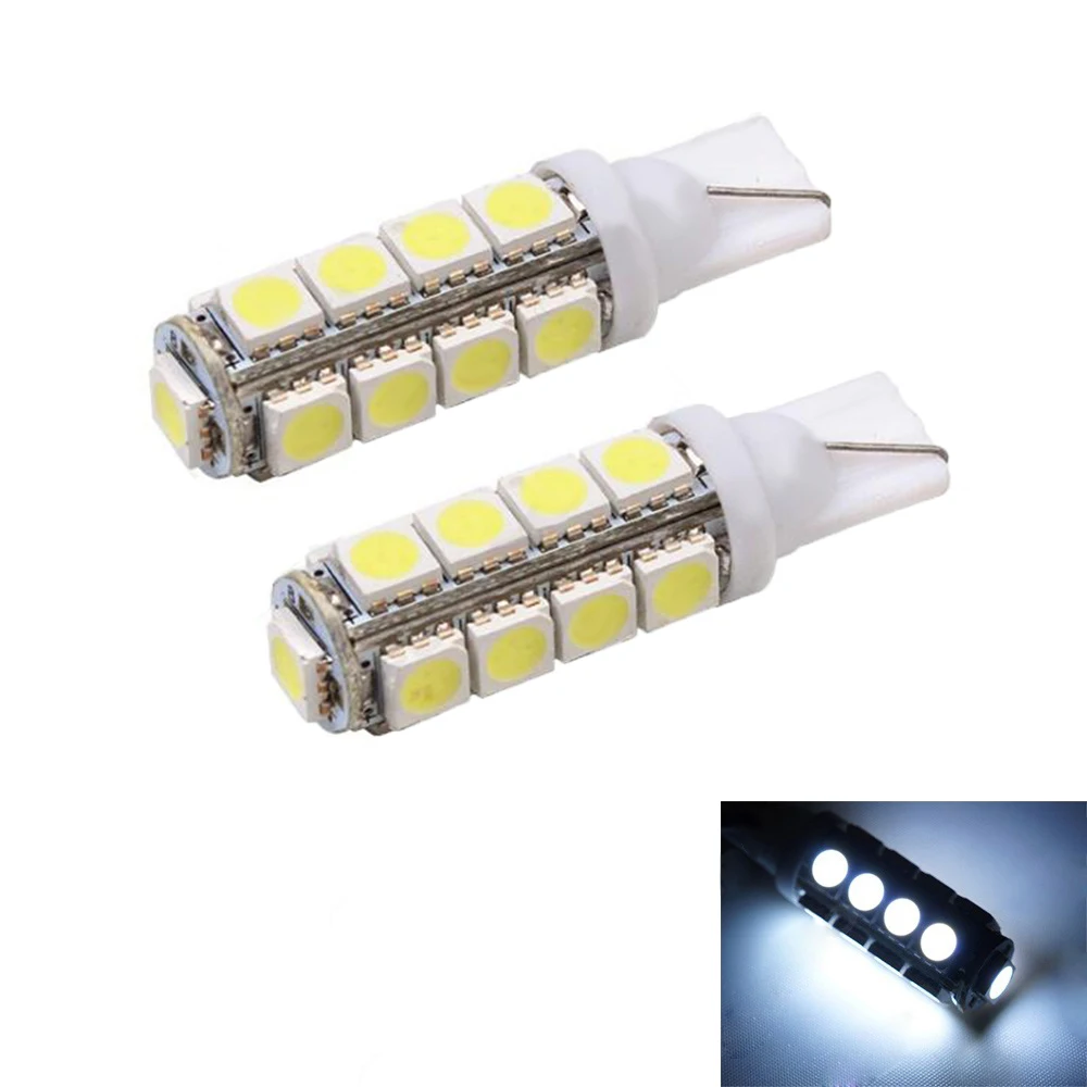 

Автомобильный дверной светильник T10 194 168 5050 17SMD, 17 светодиодных габаритных огней, лампы для номерного знака, купольные лампы, освесветильник ...