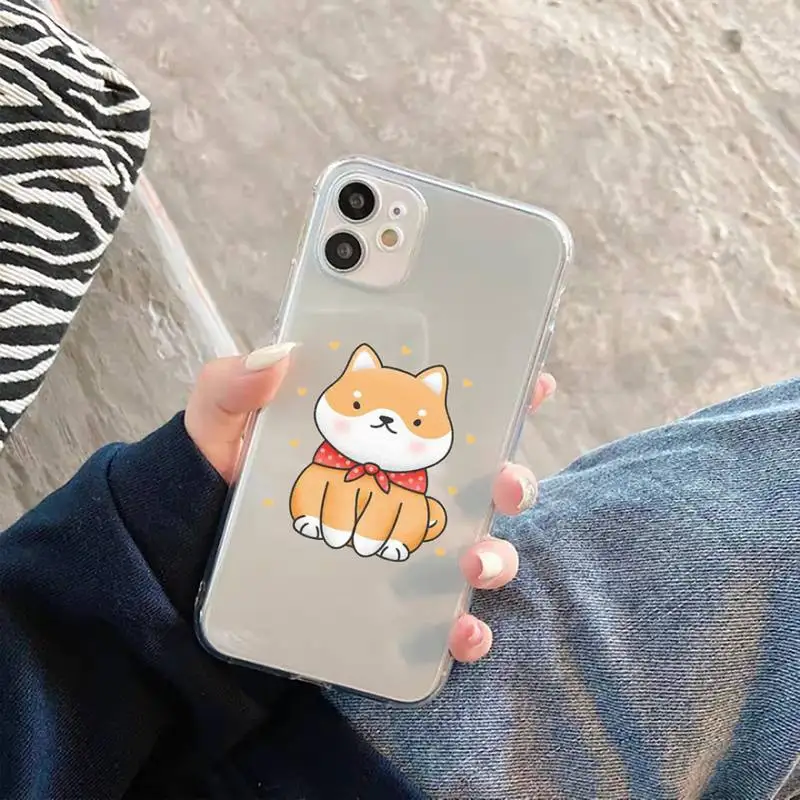 

Corgi Phone Case Transparent for Clear iPhone case 11 12 mini pro XS MAX 8 7 6 6S Plus X 5S SE 2020 XR