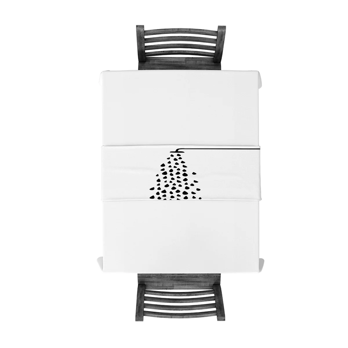 Душ капает черно-белые скатерти рождественские украшения стола для дома