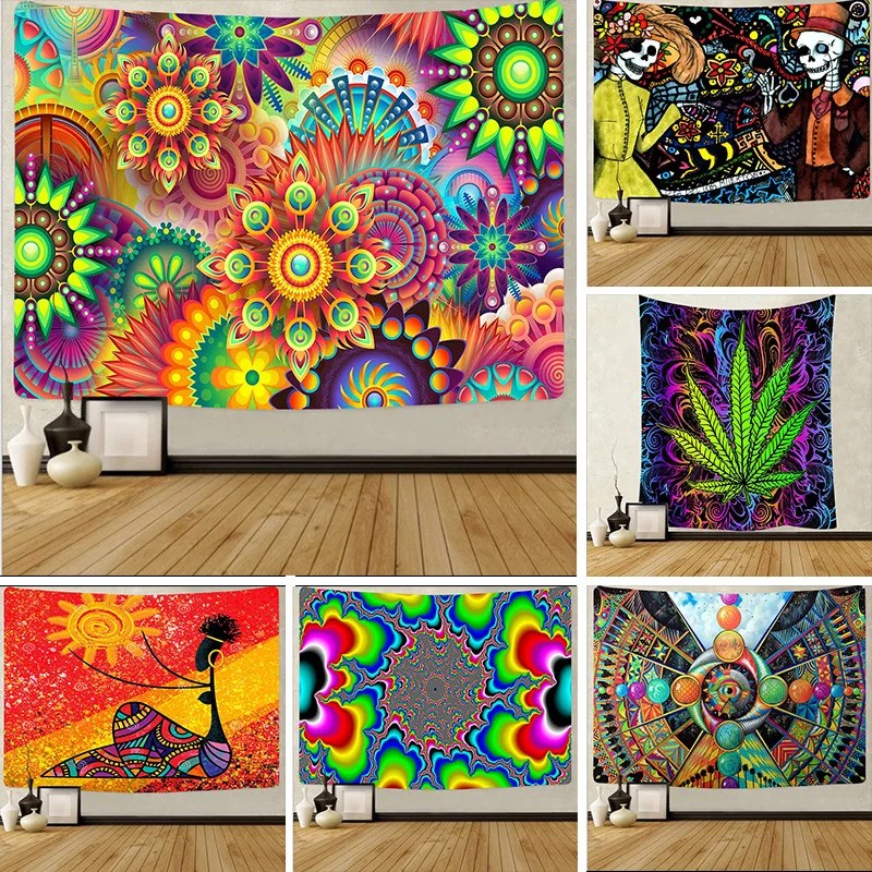 Psychedelic художественная подвесная ткань для украшения дома гобелены украшение
