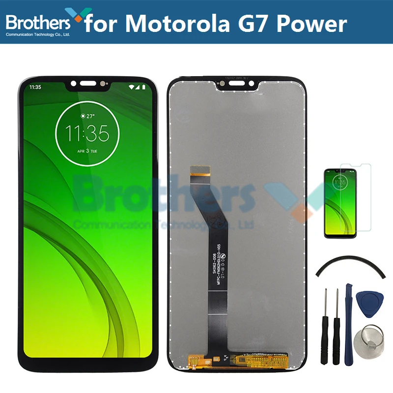 lcd display for motorola moto g7 power lcd screen for moto g7 power lcd assembly touch screen digitizer phone replacement test free global shipping