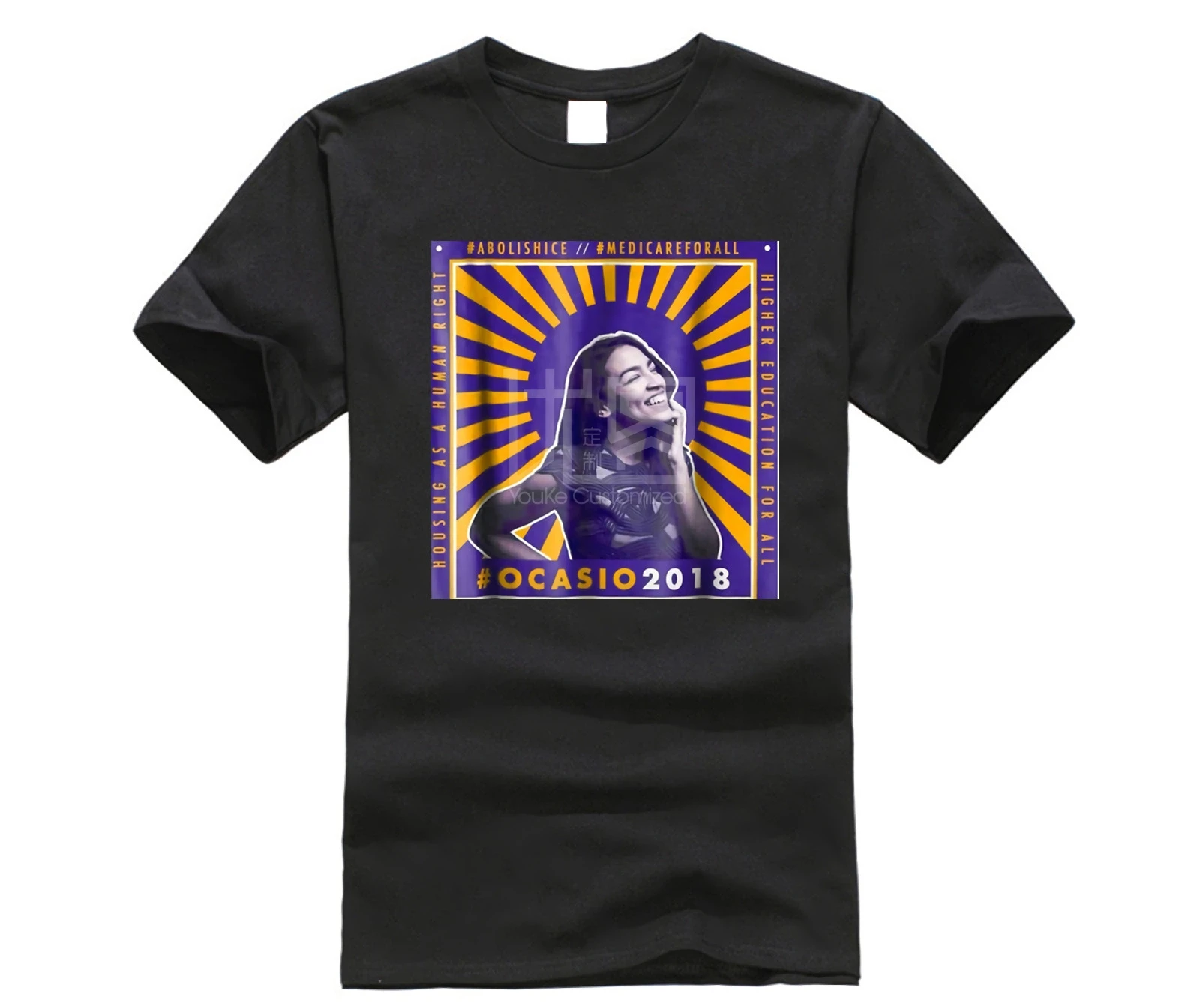 Брендовая мужская рубашка Александрия Ocasio Cortez футболка | Мужская одежда