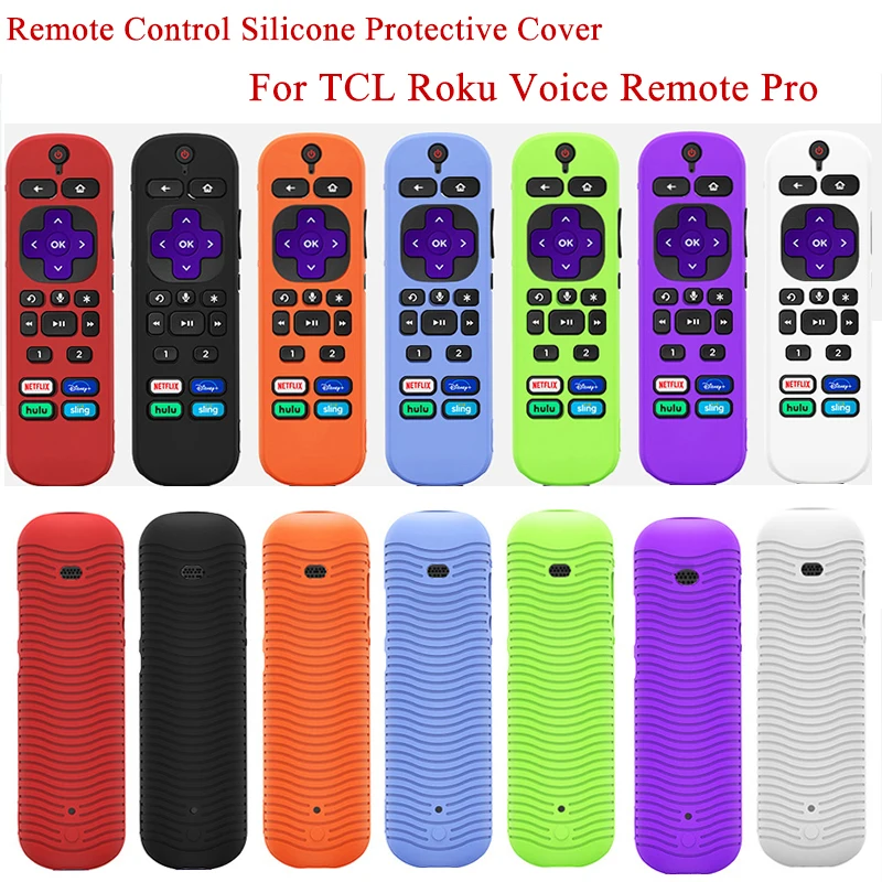 Мягкий силиконовый защитный чехол подходит для 2021 TCL Roku голосовой пульт