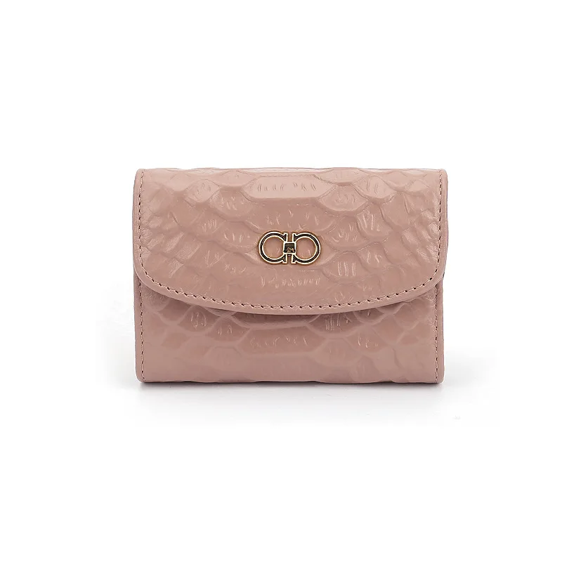 

New Leather Organ Card Holder Snake Grain Leather ID Card Holder Multi-card Slot Credit Card Holder Mini Coin Purse