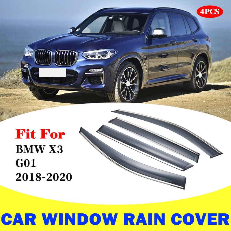 For BMW X3 G01 2018-2020 window visor car rain shield deflectors awning trim cover exterior car-styling accessories