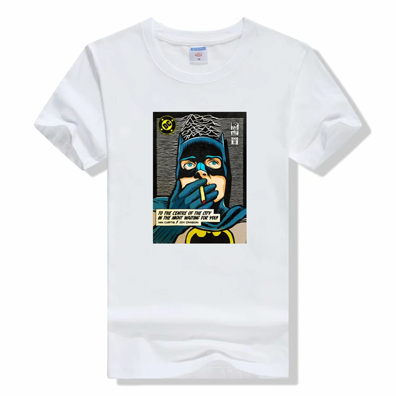 Мужские повседневные футболки Joy Division с принтом черные летние хлопковые коротким