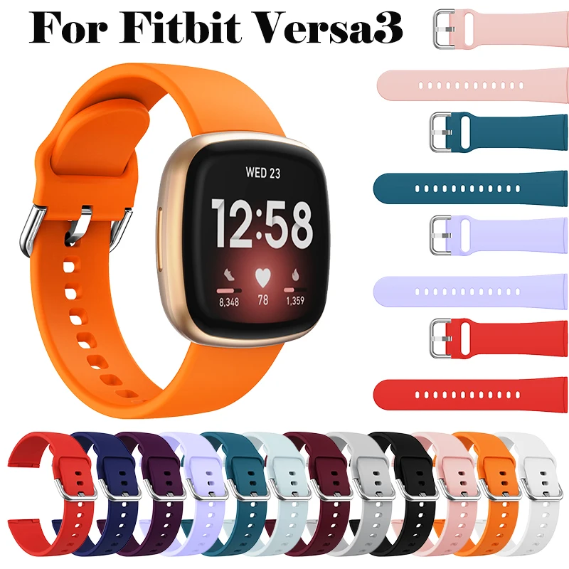 

Band Strap For Fitbit Versa 3 Soft Silicone Wrist Waterproof Replacement WatchBand Smart Accessories