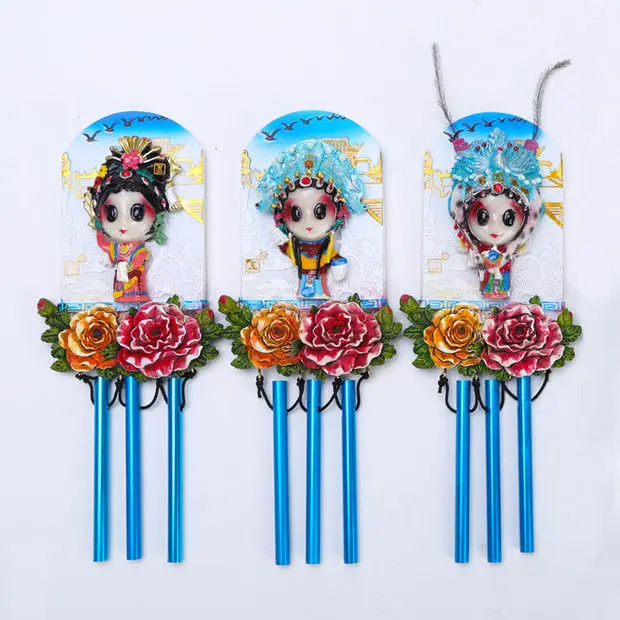 

Peking Opera Facial Makeup Wind Chimes Home Decoration Chinese Pure Handicrafts Abroad Gifts Ornaments Pendant Travel Souvenirs