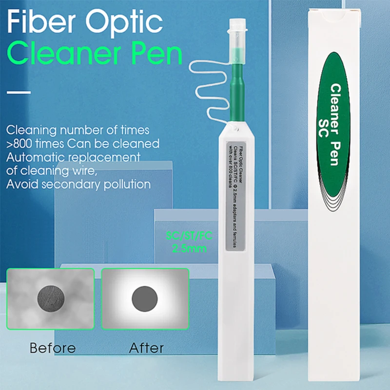 

Бесплатная доставка SC/FC/ST FTTH волоконно-оптическая Ручка инструмент один клик волоконно-оптический смарт-очиститель 2,5 мм SC ST FC или 1,25 мм LC ра...