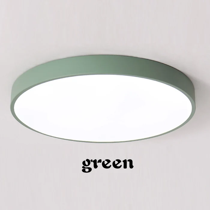 Green Современный светодиодный потолочный светильник для гостиной, спальни, светильник для коридора, балкона, светодиодный потолочный светильник для кухни, потолочный светильник с поверхностным креплением - Body Color: Green