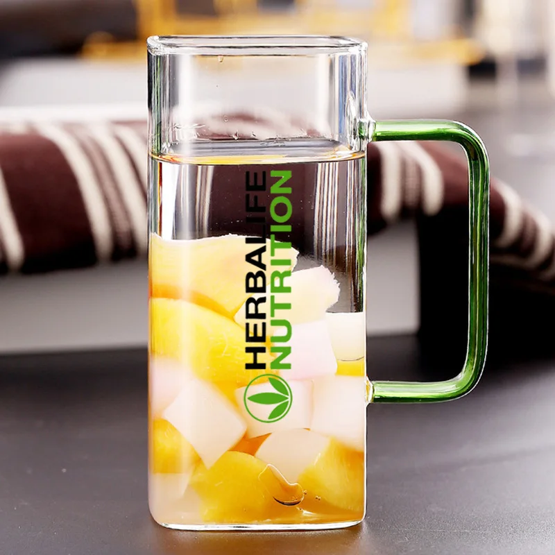 Стеклянная Кружка Herbalife 500 мл кофейная чашка с ручкой чашки для завтрака молока