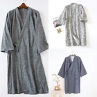 Пижама в японском стиле 2022, одежда для сна, свободная одежда для пары, женская и мужская хлопковая мягкая удобная традиционная кимоно, юката, пижама, Халат