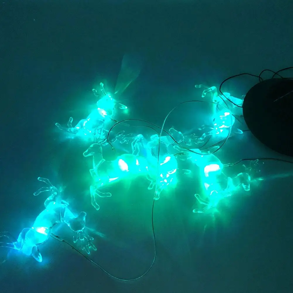 Светодиодная гирлянда с 6 светодиодами на солнечной батарее цветная