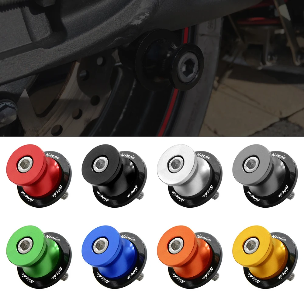 

Motorcycle CNC M10 Swingarm Slider Spools Stand Screws For Kawasaki Z750R Z250 Z400 NINJA 250 300 400 650 1000SX NINJA400