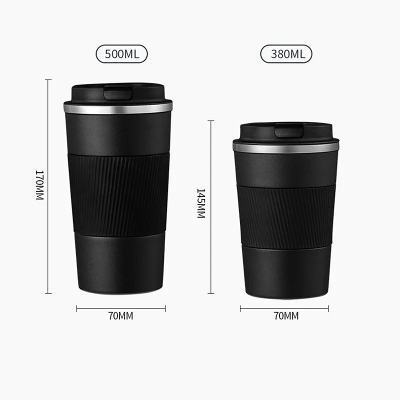 Термокружка UPORS 304 из нержавеющей стали дорожная Термокружка-термос для кофе 380/500