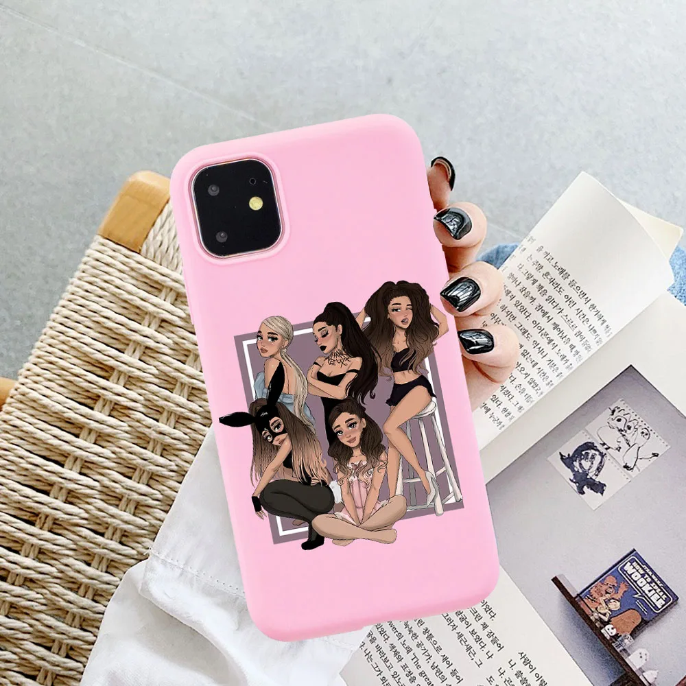 

Hot Ariana Grande Positions Pink Phone Case For iPhone 12 11 Pro Max 8 7 6 6S Plus XR X XS Max SE2020 Soft TPU Candy Color Cover