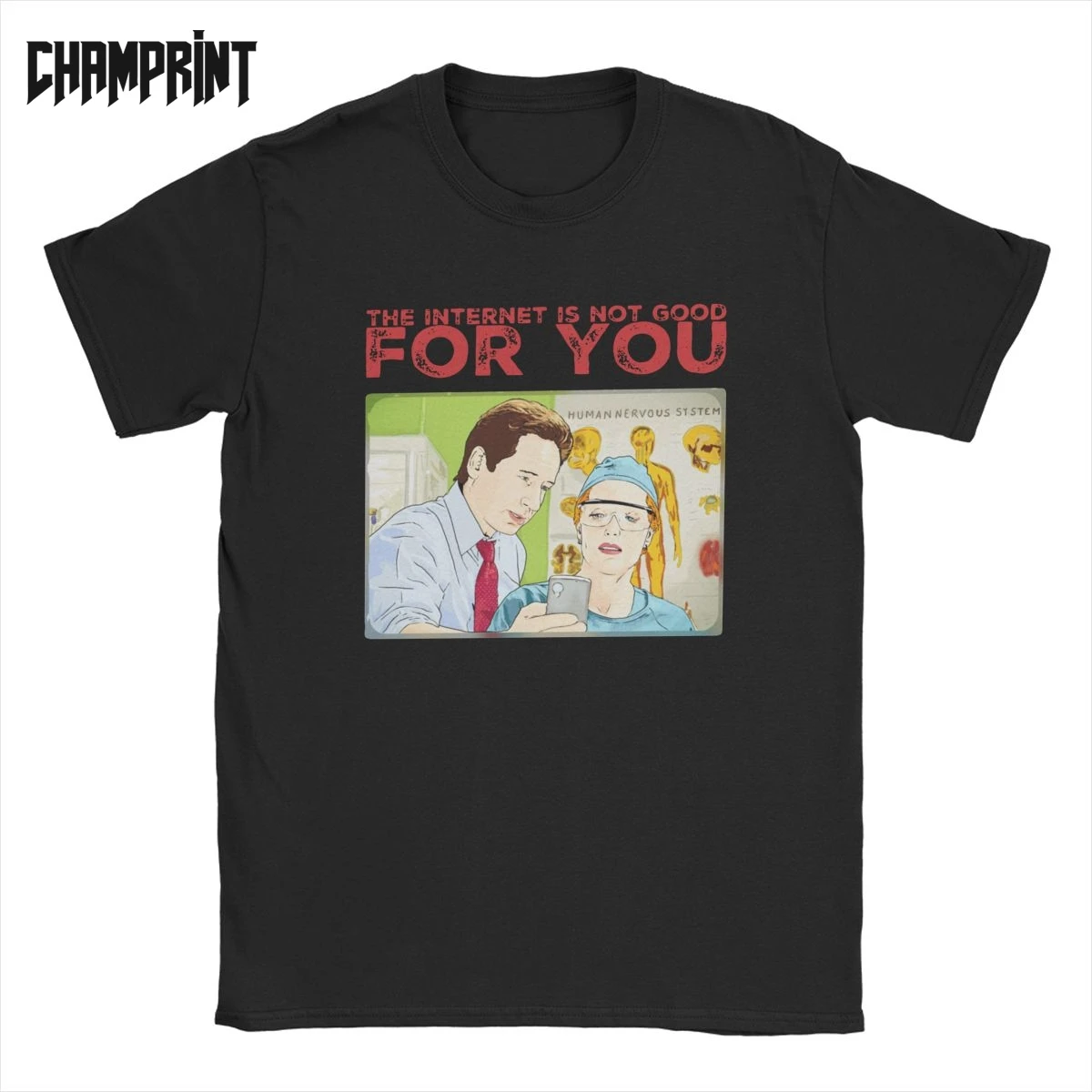 Винтажная Мужская хлопковая футболка с принтом X Naples The Online Is Not Good For You Mulder Scully Dana