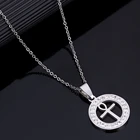 Из нержавеющей стали Египетский Анкх колье с подвеской в виде креста для женщины Египет иероглифы Crux Ansata ювелирные изделия