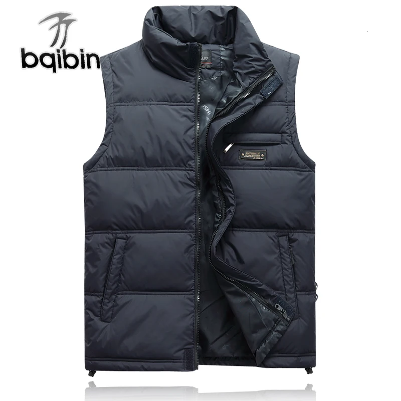 Зимний жилет на утином пуху для мужчин парка Толстая теплая Университетская
