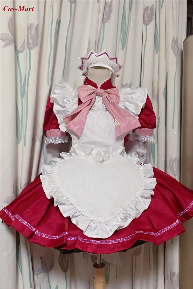 

Anime Tokyo Mew Mew Momomiya Ichigo Cosplay Costume Cute Red Maid Dress Ball Activity Party Role Play Clothing Custom-Make