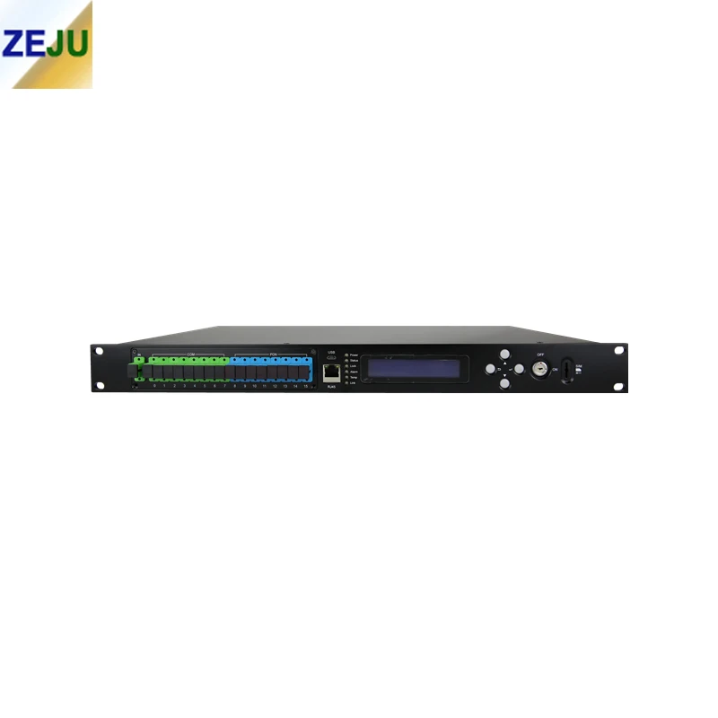 

8 PON EDFA FTTH SC/APC UPC 1U CATV Network 8 Ports 22dbm 23dbm WDM Optical Fiber Amplifier With English Web Management