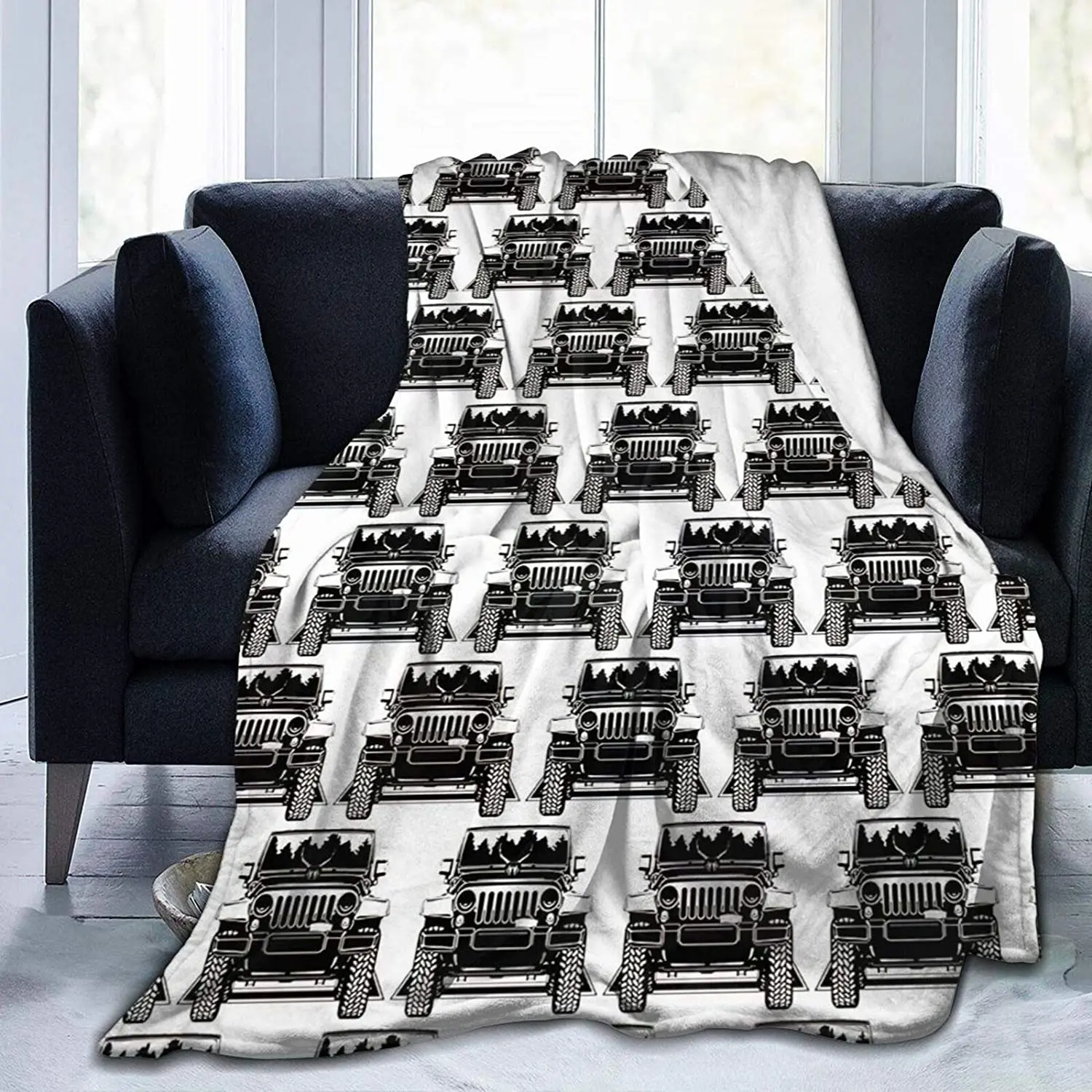 

Soft Cozy Flannel Fleece Throw Blanket with Styles Suitable for Any Home Decor Cool Car