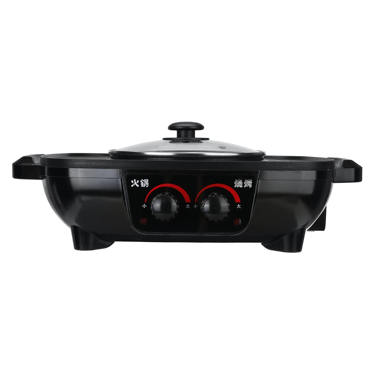 

1800W 2 Function Electric Grills Barbecue Hot Pot BBQ Griddle Home Hotpot Baking Plate Electric BBQ Grill Non-Stick Hot Pot