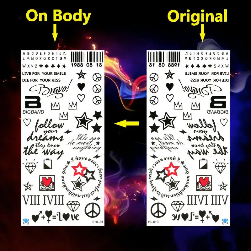 

Flash Tattoo Temporary Sticker Men Waterproof Tatoo For Fake Man Water Kids Tatto Tattos Temporaria Cool Tattoos Hand