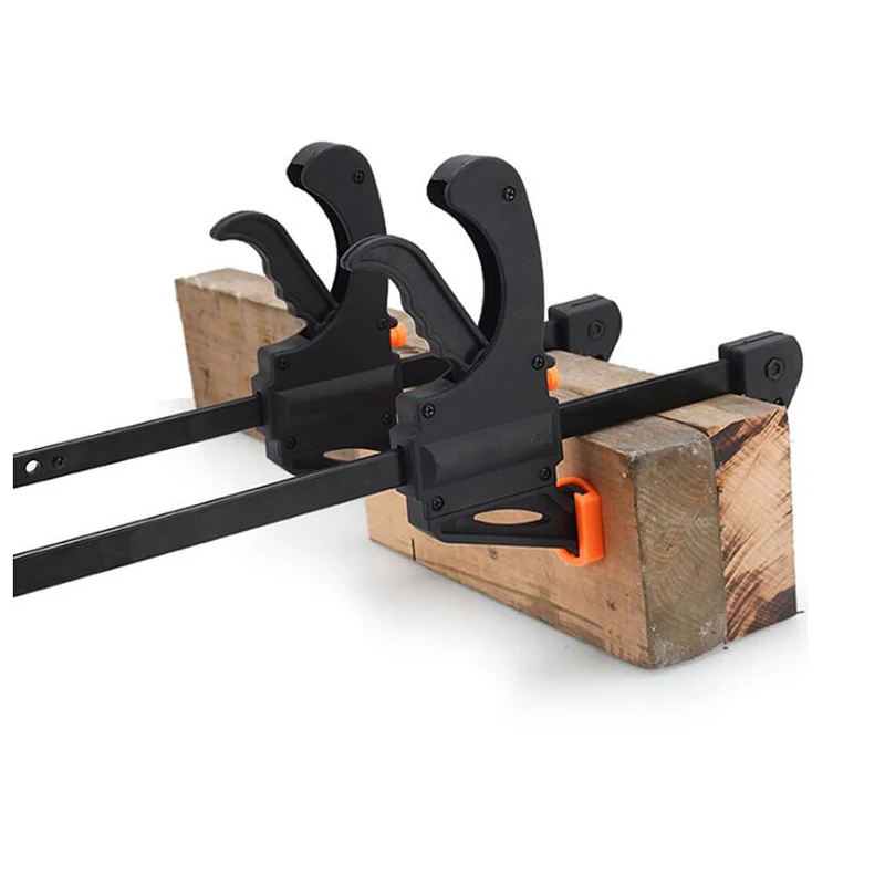 1pc 4 Inch Woodworking F Clamps Clip Quick Release Ratchet Bar Clamp Clip Grip Spreader Gadget Tool