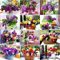 5d diy diamond painting flower basket embroidery full round square drill rhinestone cross stitch kits mosaic pictures home decor