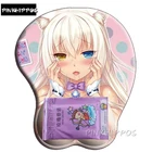 Pinkhipppos аниме ванильный эргономичный коврик для мыши с поддержкой запястья NEKOPARA девушки сексуальные ягодицы мягкий силиконовый гелевый 3D коврик для мыши