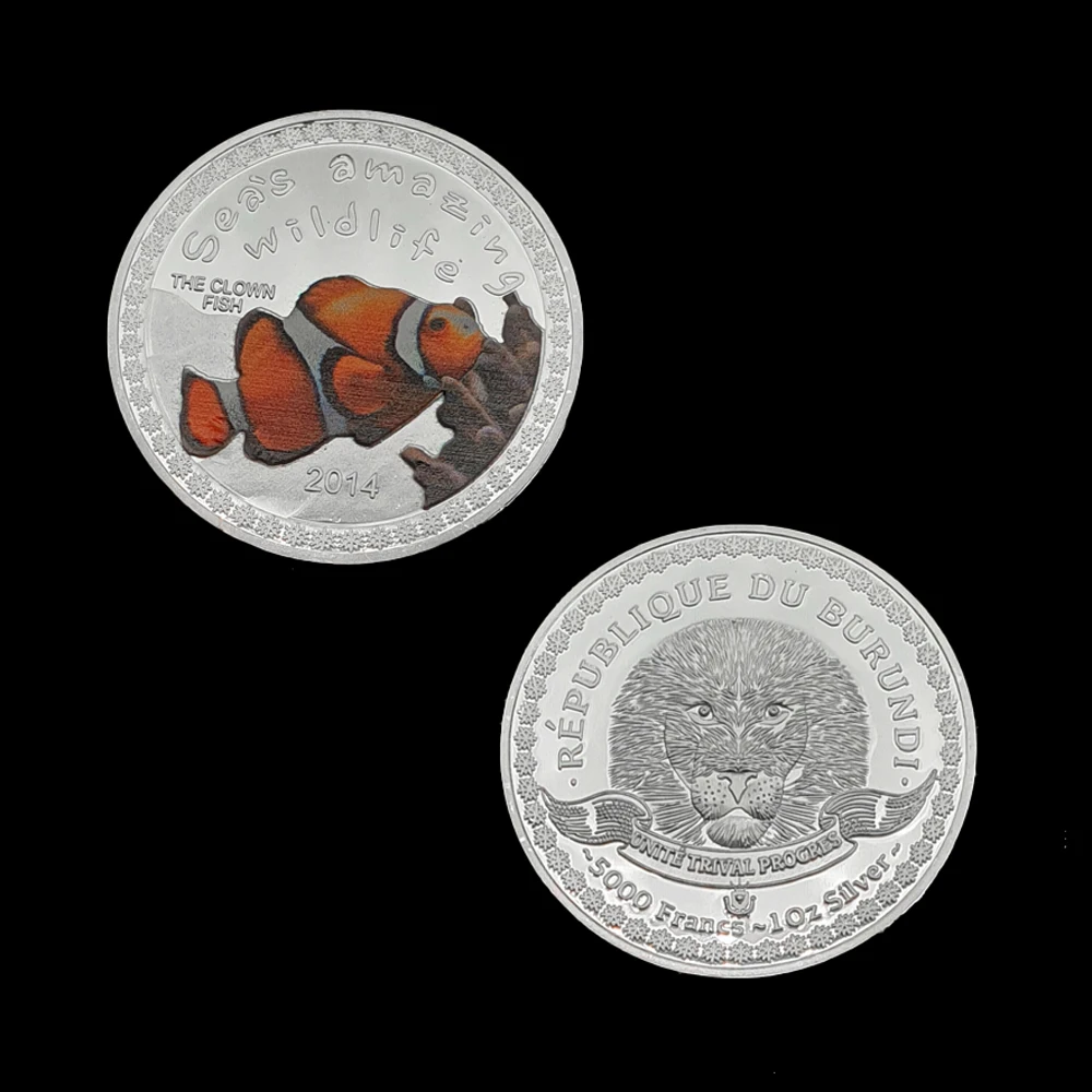 

2014 Clown Fish Commemorative Silver Coins Collectibles For Collection Gifts