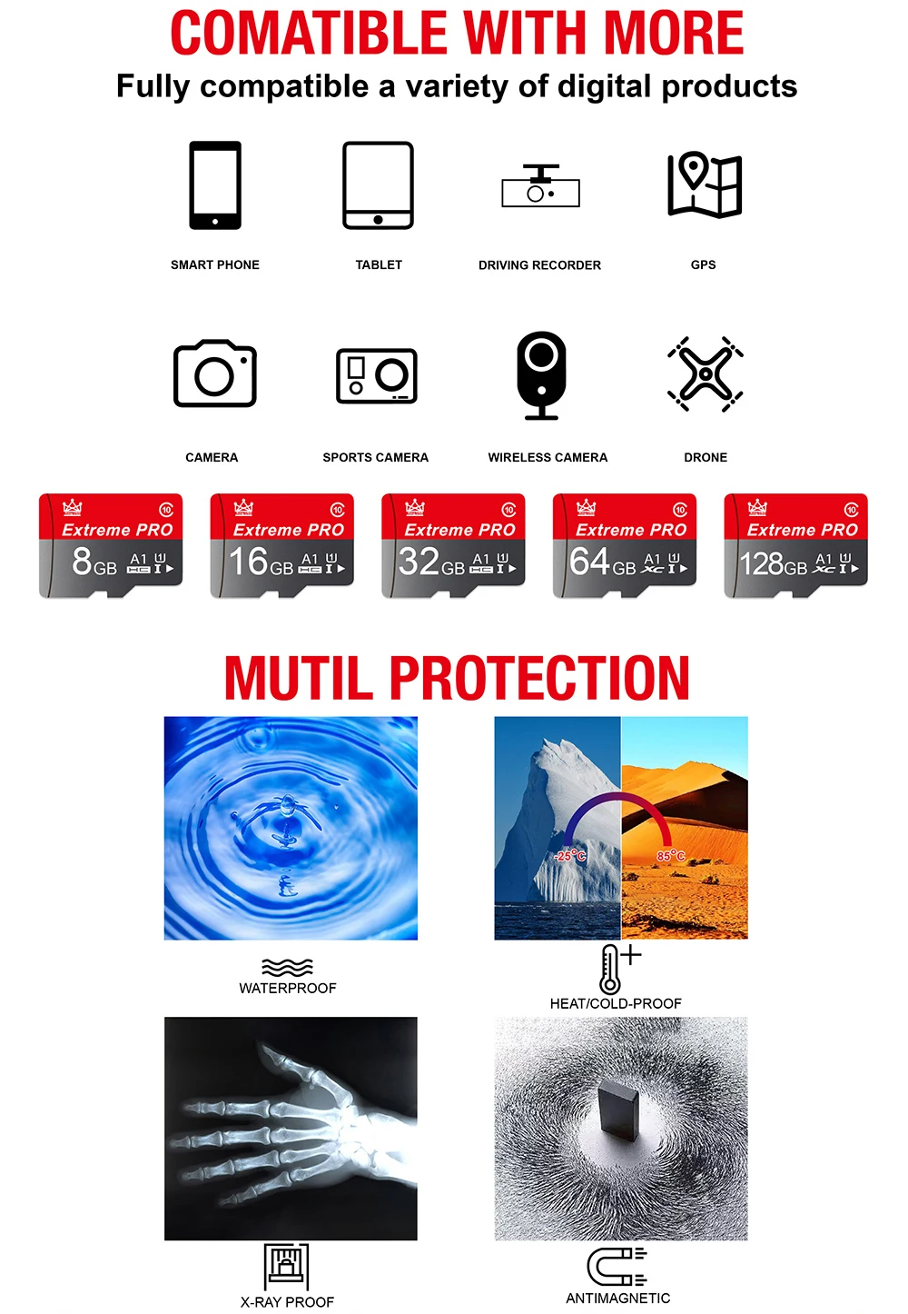 Micro SD карта 4 ГБ 8 ГБ 16 ГБ 32 ГБ 64 Гб карта памяти класс 10 UHS-1 Высококачественная вспышка TF Carte Microsd