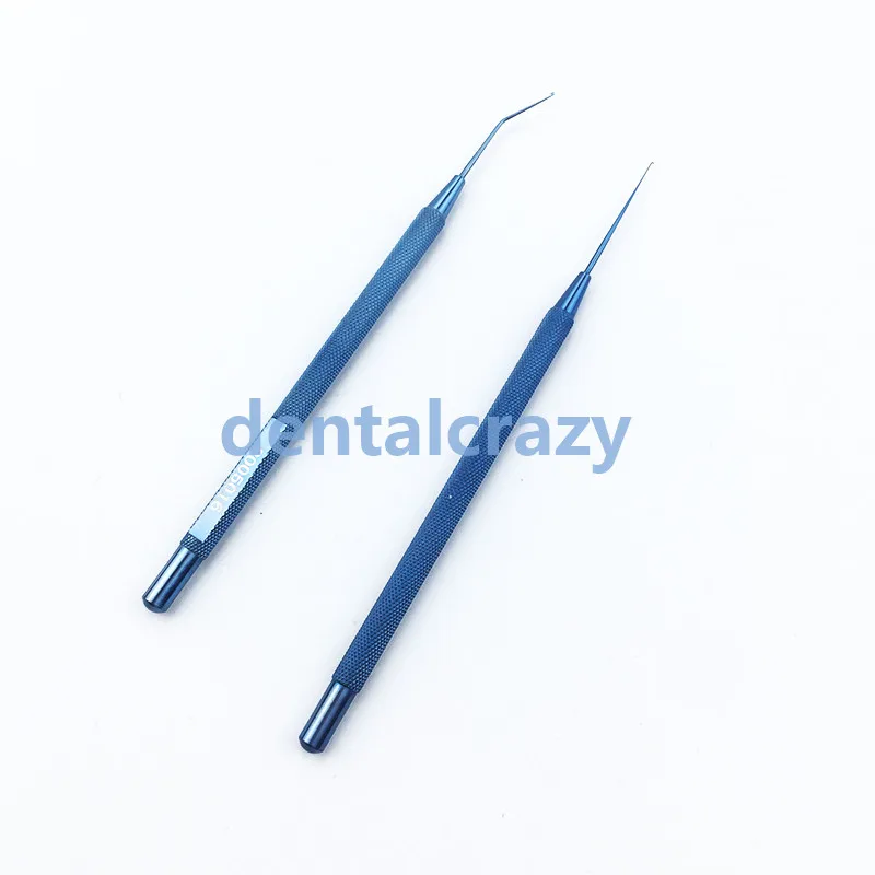 2 pcs mixed 1 шт. титановый сплав Kuglen Iris крюк и объектив манипулятор Push-pull офтальмологический инструмент крюк прямые и угловые наконечники - Цвет: 2 pcs mixed