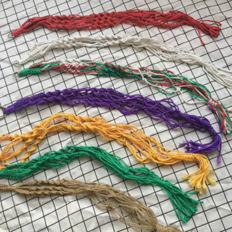 Ручной работы из хлопка веревочная Сеть Цветок растение свадебная брошь вешалка