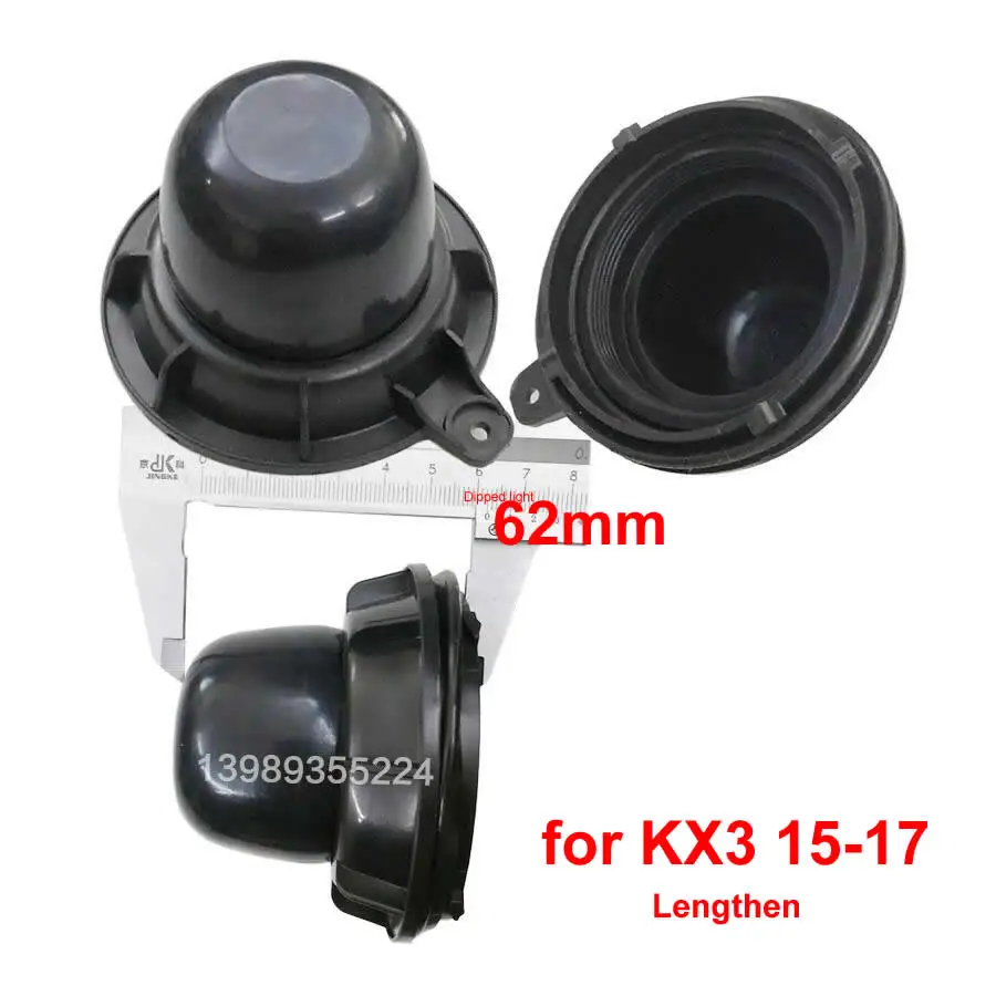 Для Kia K3 K4 K5 KX3 14-17 налобный фонарь задняя крышка удлиненная Пылезащитная Крышка для установки уплотнительная крышка ближнего дальнего света крышка фары 1 шт - Цвет: KX3  lengthen 62mm