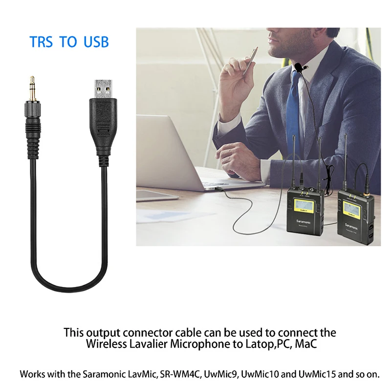 Saramonic USB CP30 TRS к разъему для микрофона адаптер аудиовыход кабель беспроводных