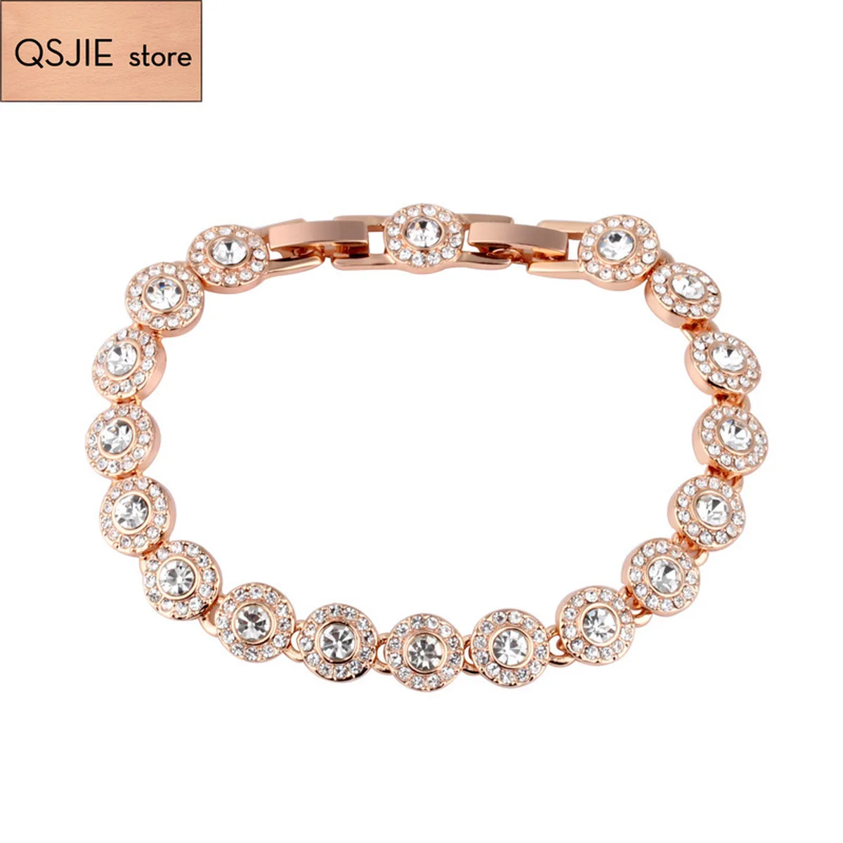 

Qsjie high quality SWA style, the best material, low-key gorgeous crystal romantic women's bracelet charming fashion jewelry