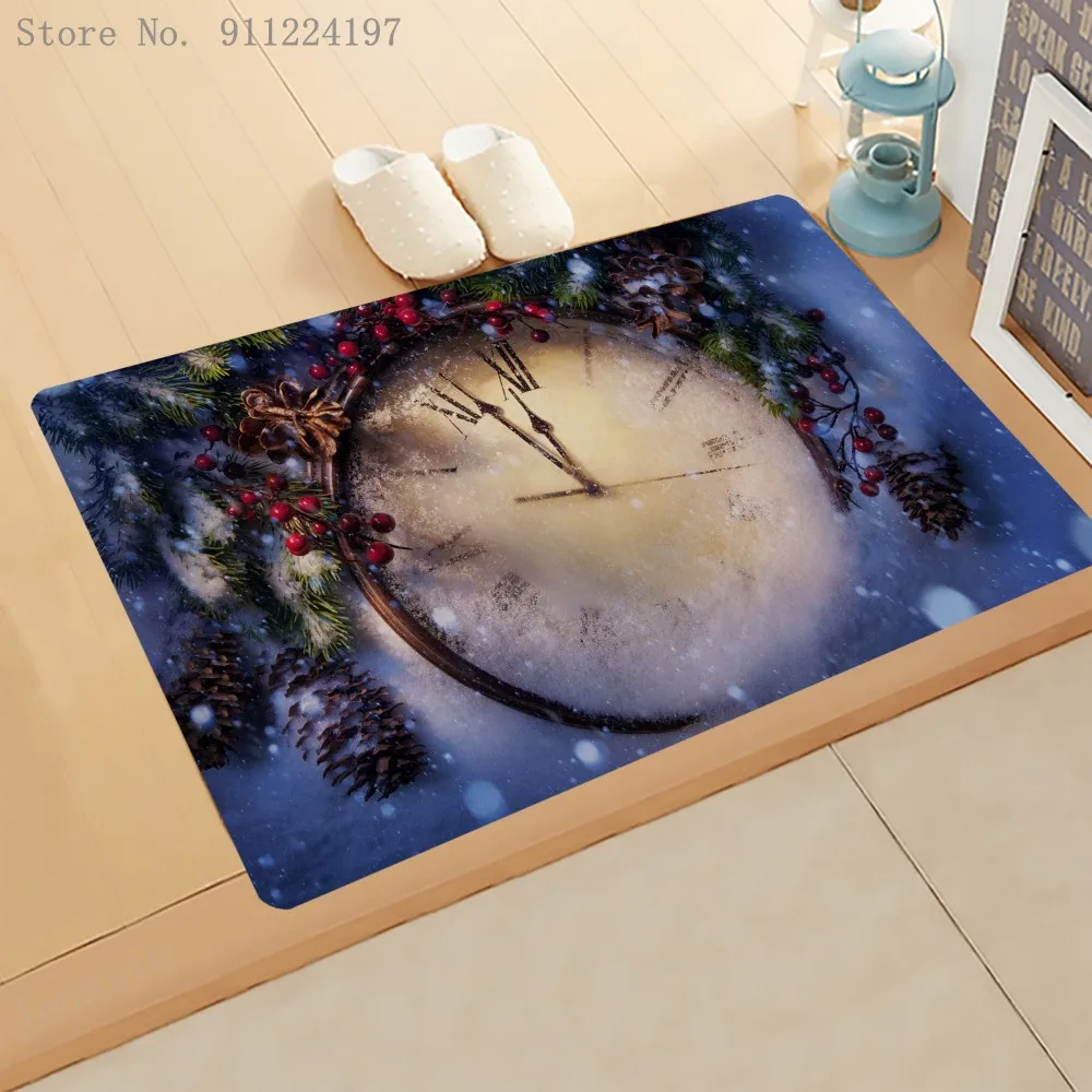 

Non slip Entrance Doormat 3D Printing Clock Carpet Living Room Table Mats Carpet For Home Kids Adult Bedroom Door Floor Rug